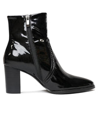 Anahi Black Patent Ankle Boots, DJANGO & JULIETTE - Shouz