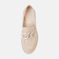 Arrigo Nude Leather Loafers, DJANGO & JULIETTE - Shouz