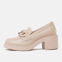 Arrigo Nude Leather Loafers, DJANGO & JULIETTE - Shouz