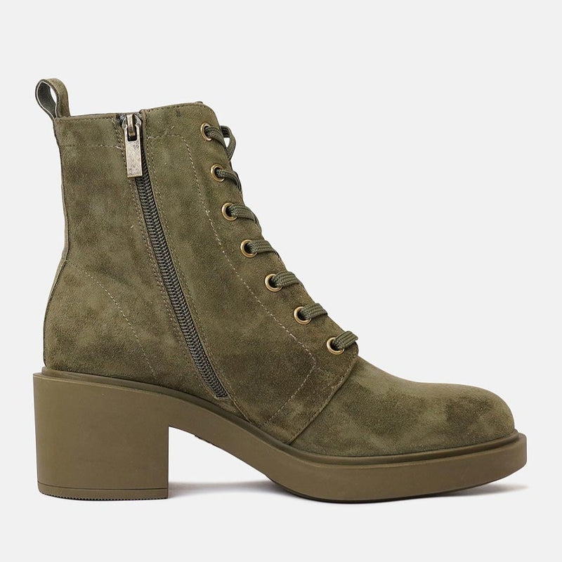 Attila Olive Suede Ankle Boots