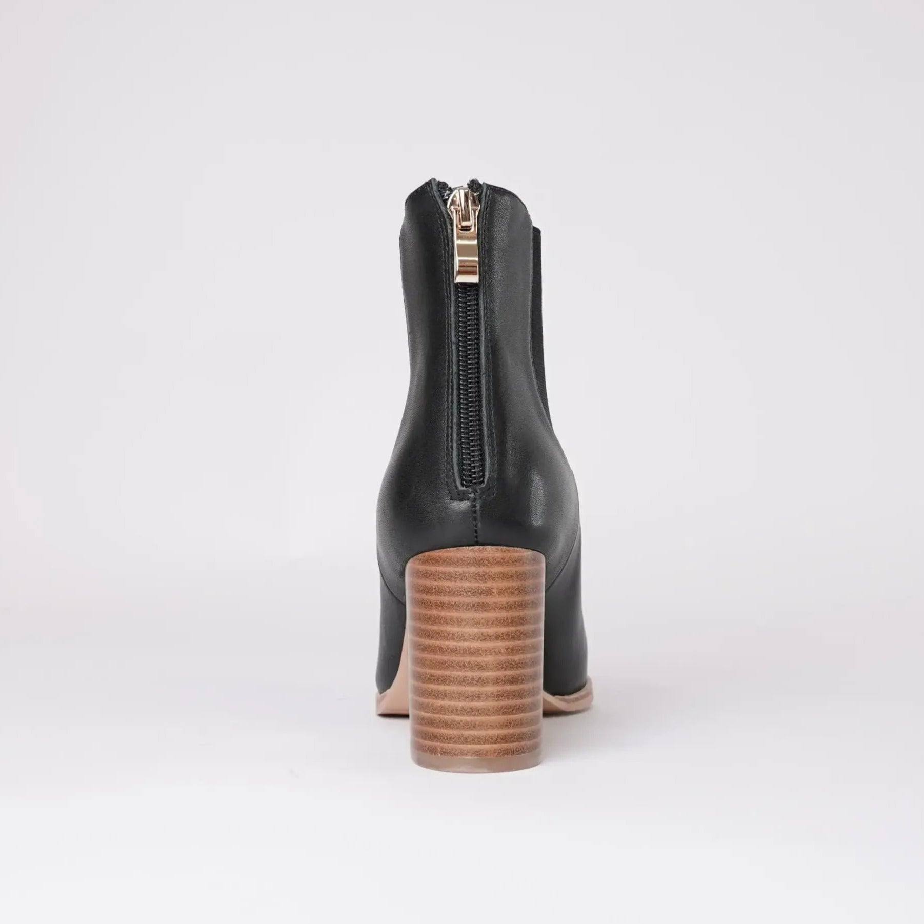 Ayer Black / Natural Leather Ankle Boots, DJANGO & JULIETTE - Shouz