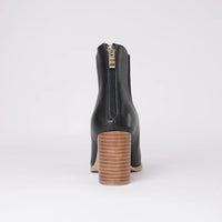 Ayer Black / Natural Leather Ankle Boots, DJANGO & JULIETTE - Shouz