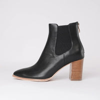 Ayer Black / Natural Leather Ankle Boots, DJANGO & JULIETTE - Shouz