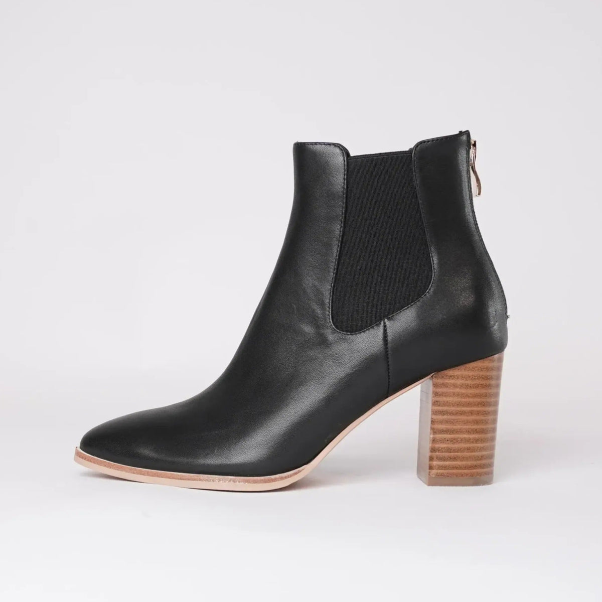 Ayer Black / Natural Leather Ankle Boots, DJANGO & JULIETTE - Shouz