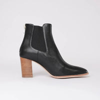 Ayer Black / Natural Leather Ankle Boots, DJANGO & JULIETTE - Shouz