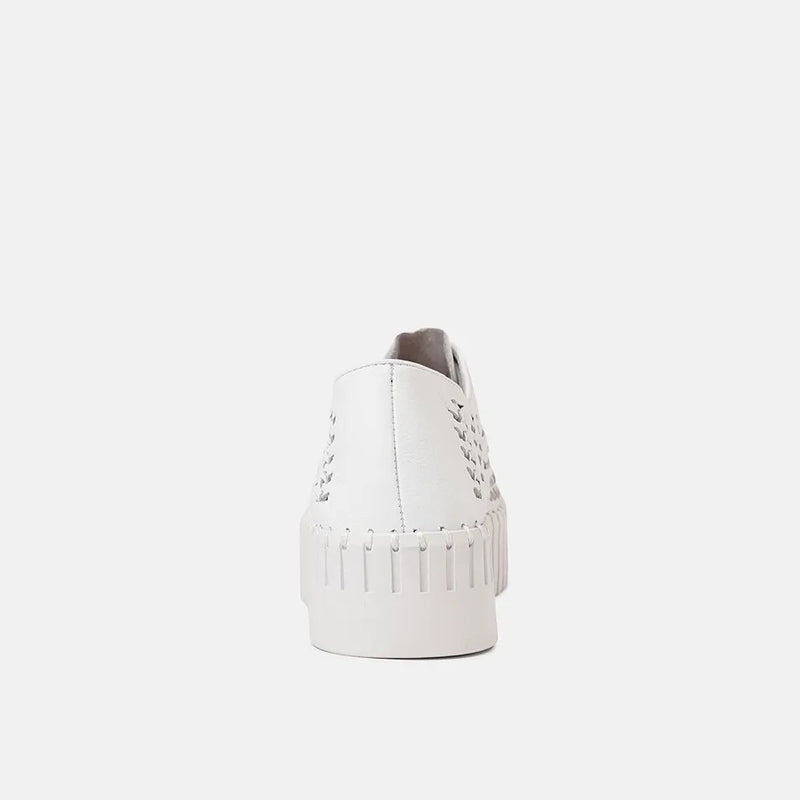 Brodies White Leather Sneakers