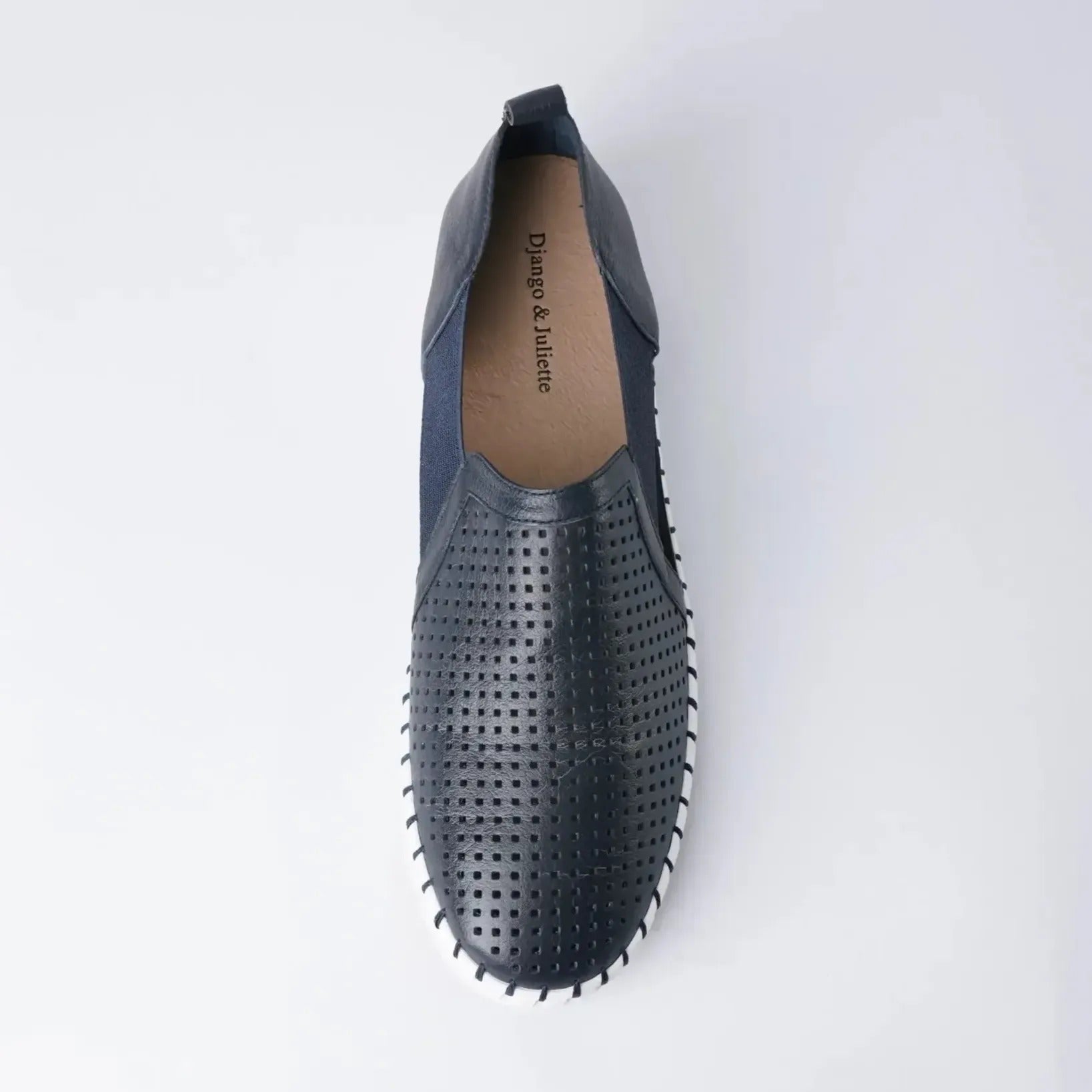 Habiki Navy/ White Leather Sneakers, DJANGO & JULIETTE - Shouz