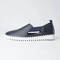 Habiki Navy/ White Leather Sneakers, DJANGO & JULIETTE - Shouz