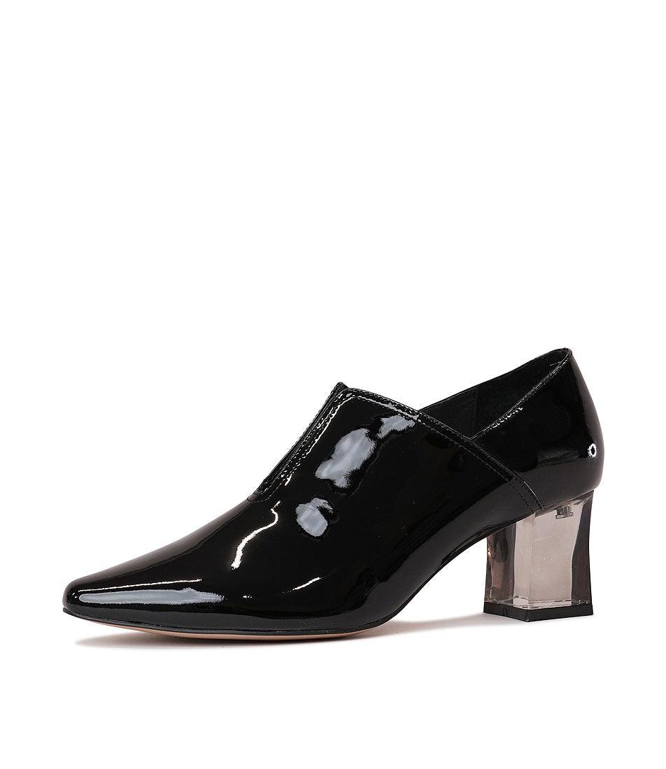 Hulan Black Patent Leather Heels - Shouz