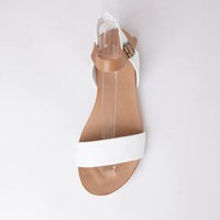 Jinnit White/ Tan Leather Sandals, DJANGO & JULIETTE - Shouz