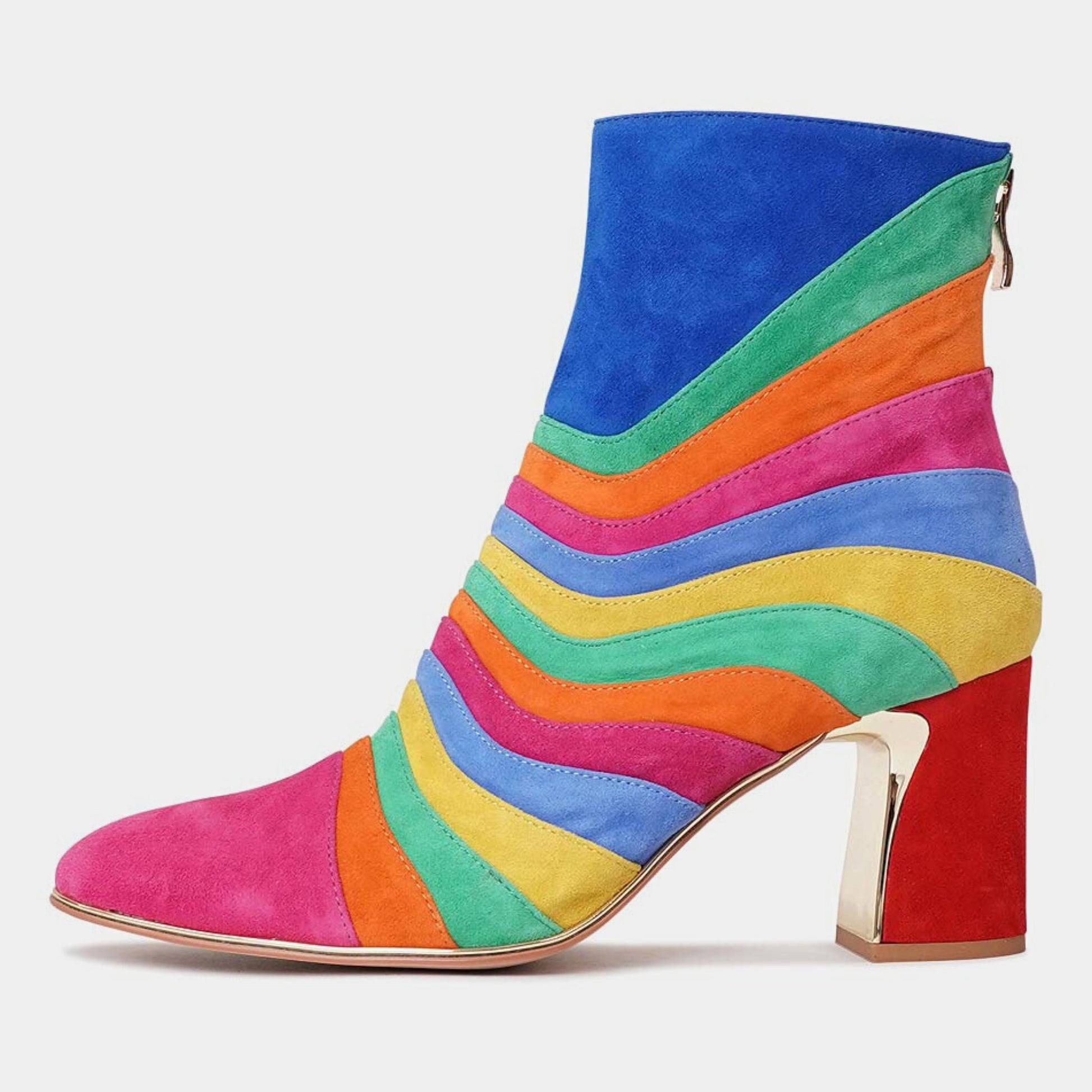 Kattat Bright Multi Suede Ankle Boots, DJANGO & JULIETTE - Shouz