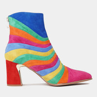 Kattat Bright Multi Suede Ankle Boots, DJANGO & JULIETTE - Shouz