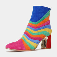 Kattat Bright Multi Suede Ankle Boots, DJANGO & JULIETTE - Shouz