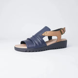 Madis Navy/Tan Leather Sandals, DJANGO & JULIETTE - Shouz