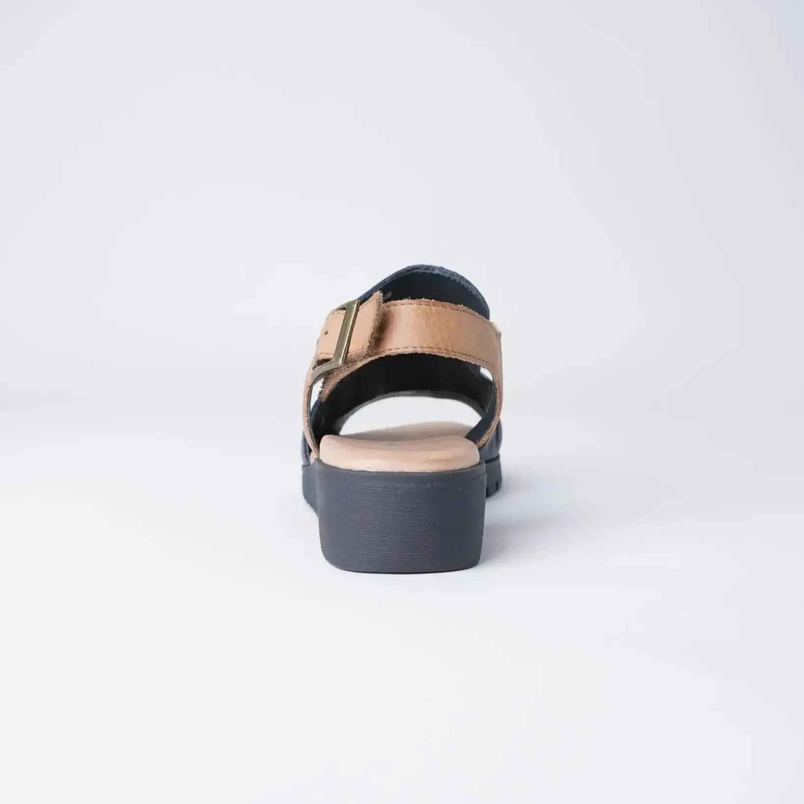 Madis Navy/Tan Leather Sandals, DJANGO & JULIETTE - Shouz