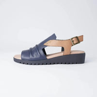 Madis Navy/Tan Leather Sandals, DJANGO & JULIETTE - Shouz
