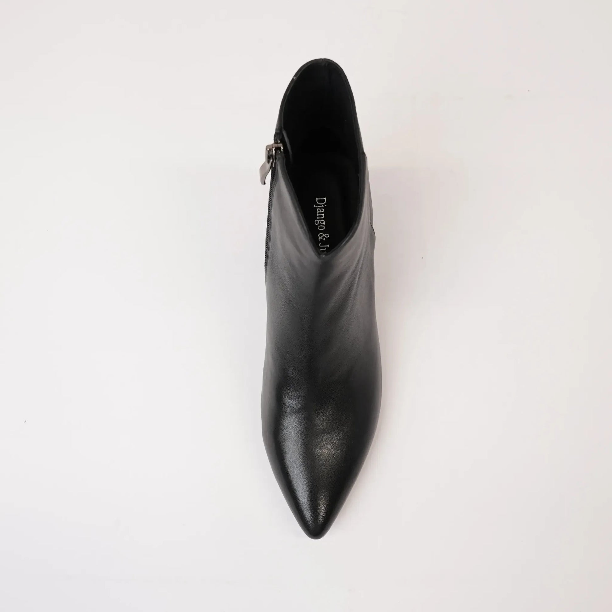 Malitta Black Leather Ankle Boots, DJANGO & JULIETTE - Shouz