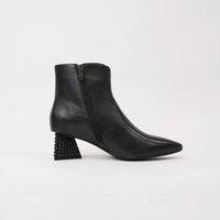 Malitta Black Leather Ankle Boots, DJANGO & JULIETTE - Shouz