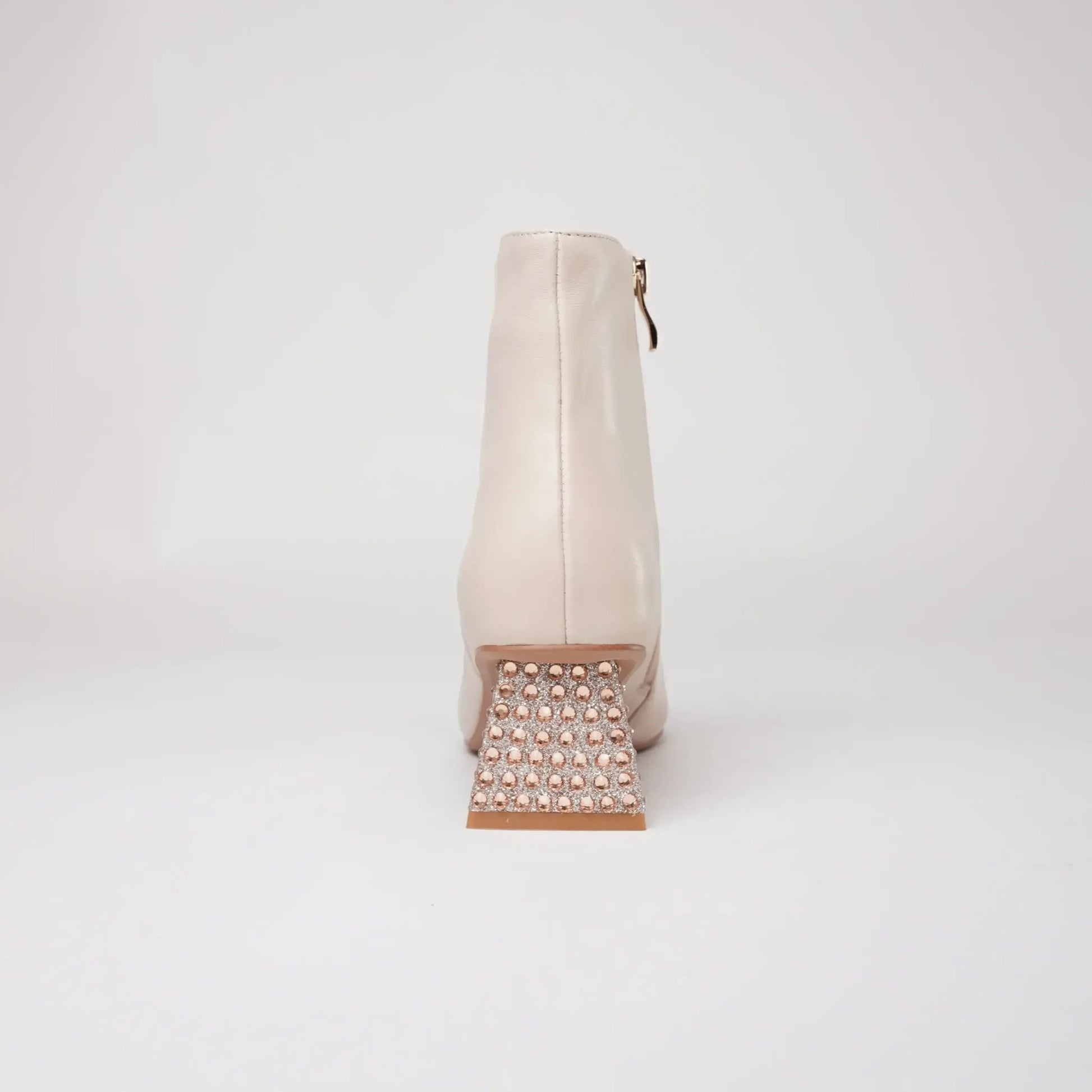 Malitta Nude Leather Ankle Boots, DJANGO & JULIETTE - Shouz