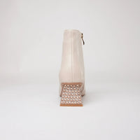 Malitta Nude Leather Ankle Boots, DJANGO & JULIETTE - Shouz