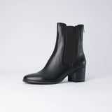 Mycah Black Leather Ankle Boots, DJANGO & JULIETTE - Shouz