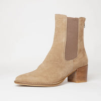 Mycah Light Choc Leather Ankle Boots, DJANGO & JULIETTE - Shouz