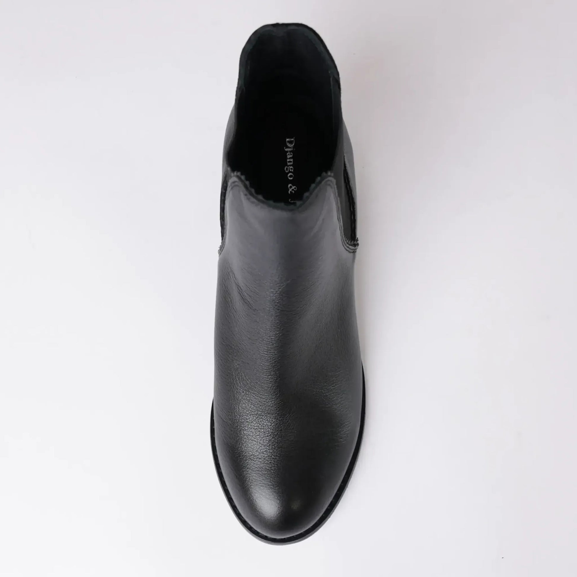 Sadore Black/Black Leather Ankle Boots, DJANGO & JULIETTE - Shouz