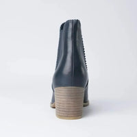 Sadore Navy Leather Ankle Boots, DJANGO & JULIETTE - Shouz