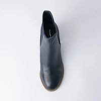 Sadore Navy Leather Ankle Boots, DJANGO & JULIETTE - Shouz