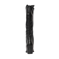 Setley Black/ Black Heel Leather Knee High Boots, DJANGO & JULIETTE - Shouz