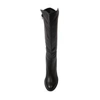 Setley Black/ Black Heel Leather Knee High Boots, DJANGO & JULIETTE - Shouz