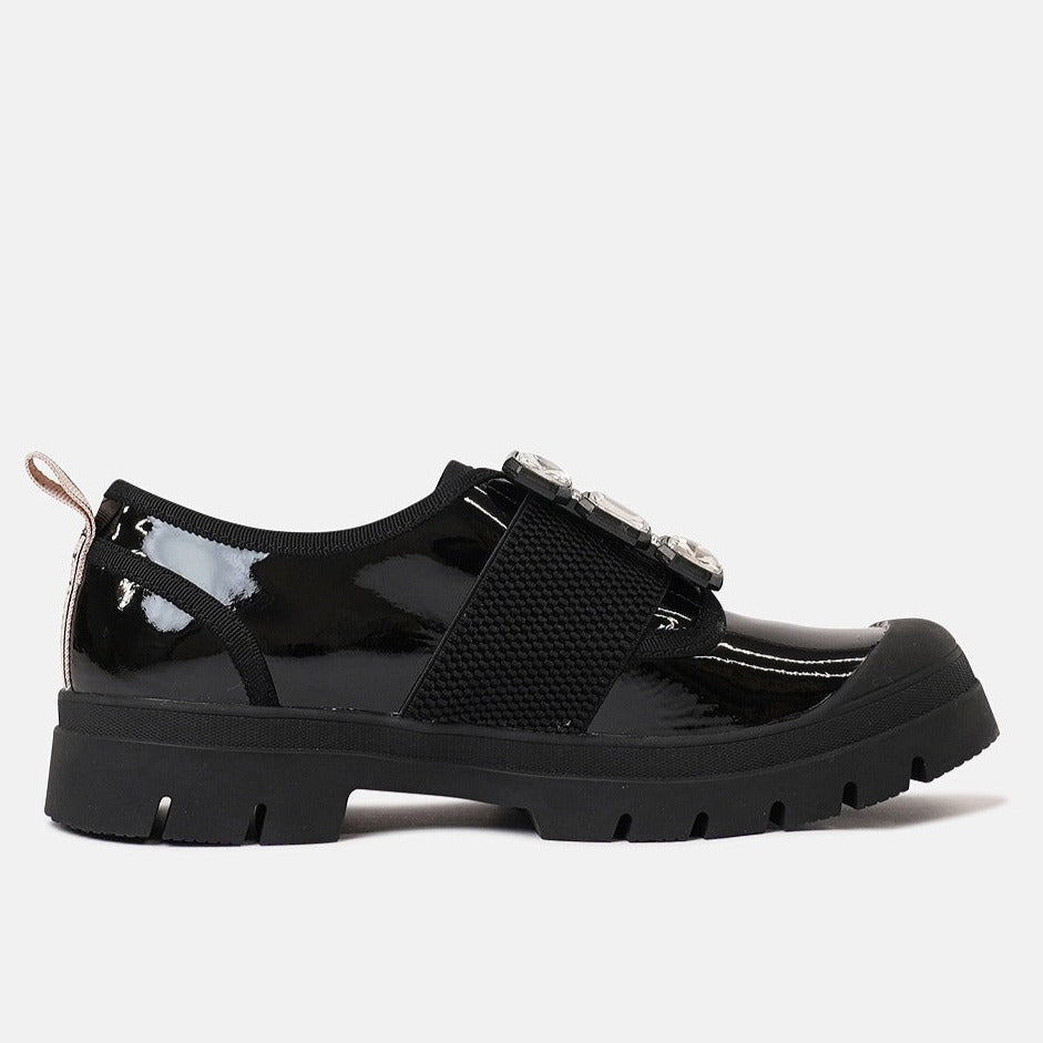 Stay Black Patent Leather Sneakers, DJANGO & JULIETTE - Shouz
