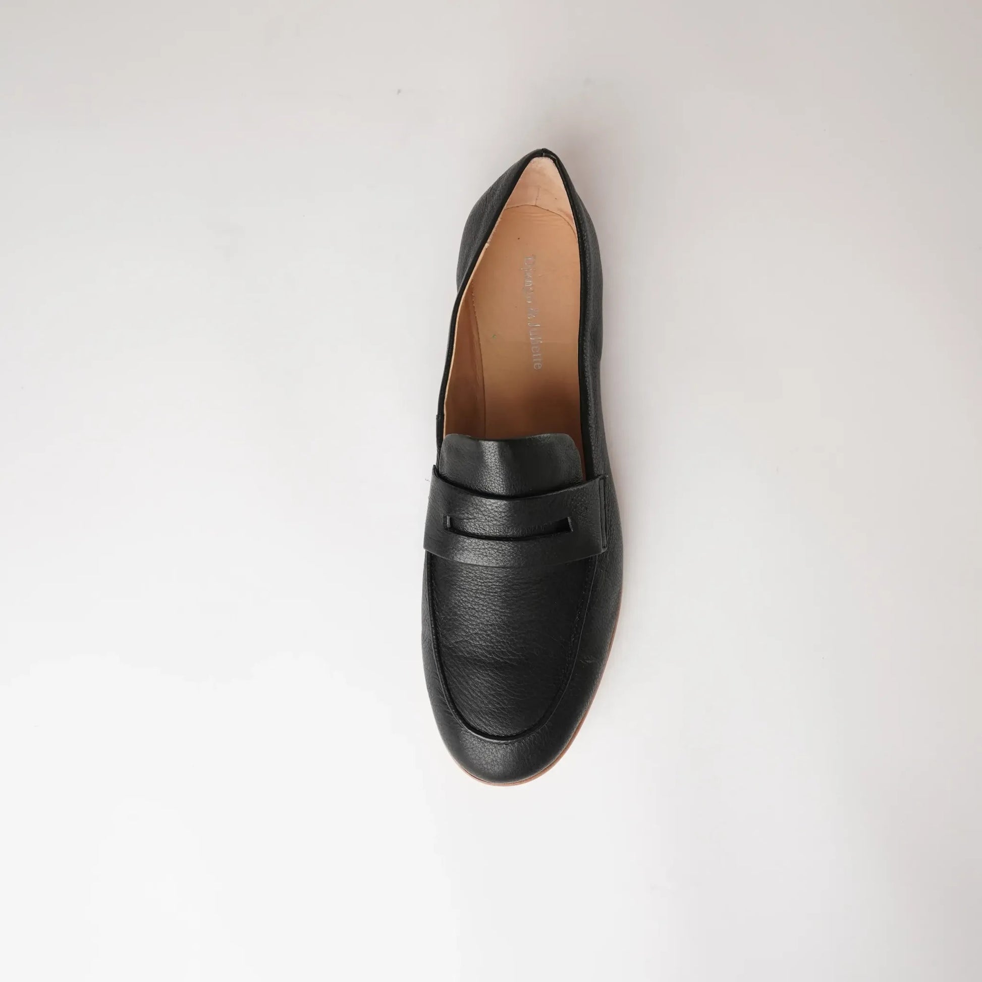 Ulani Black Leather Loafers, DJANGO & JULIETTE - Shouz
