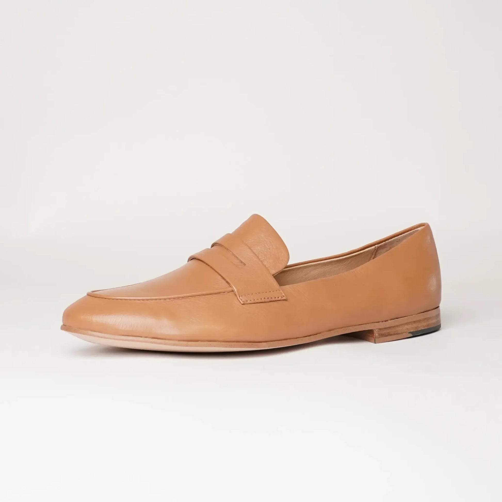 Ulani Dark Tan Leather Loafers, DJANGO & JULIETTE - Shouz