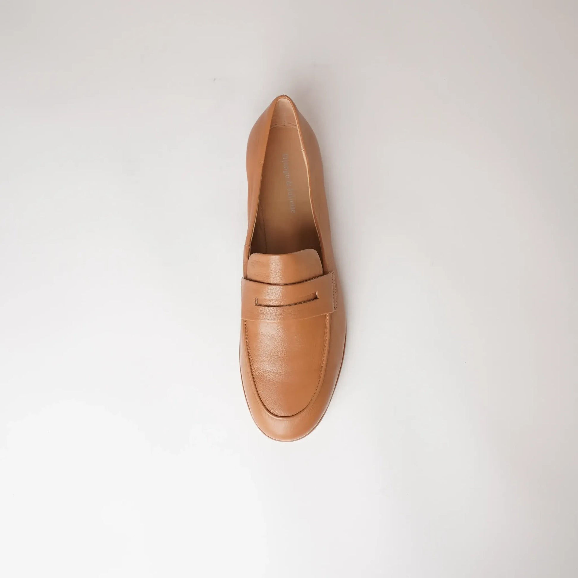 Ulani Dark Tan Leather Loafers, DJANGO & JULIETTE - Shouz