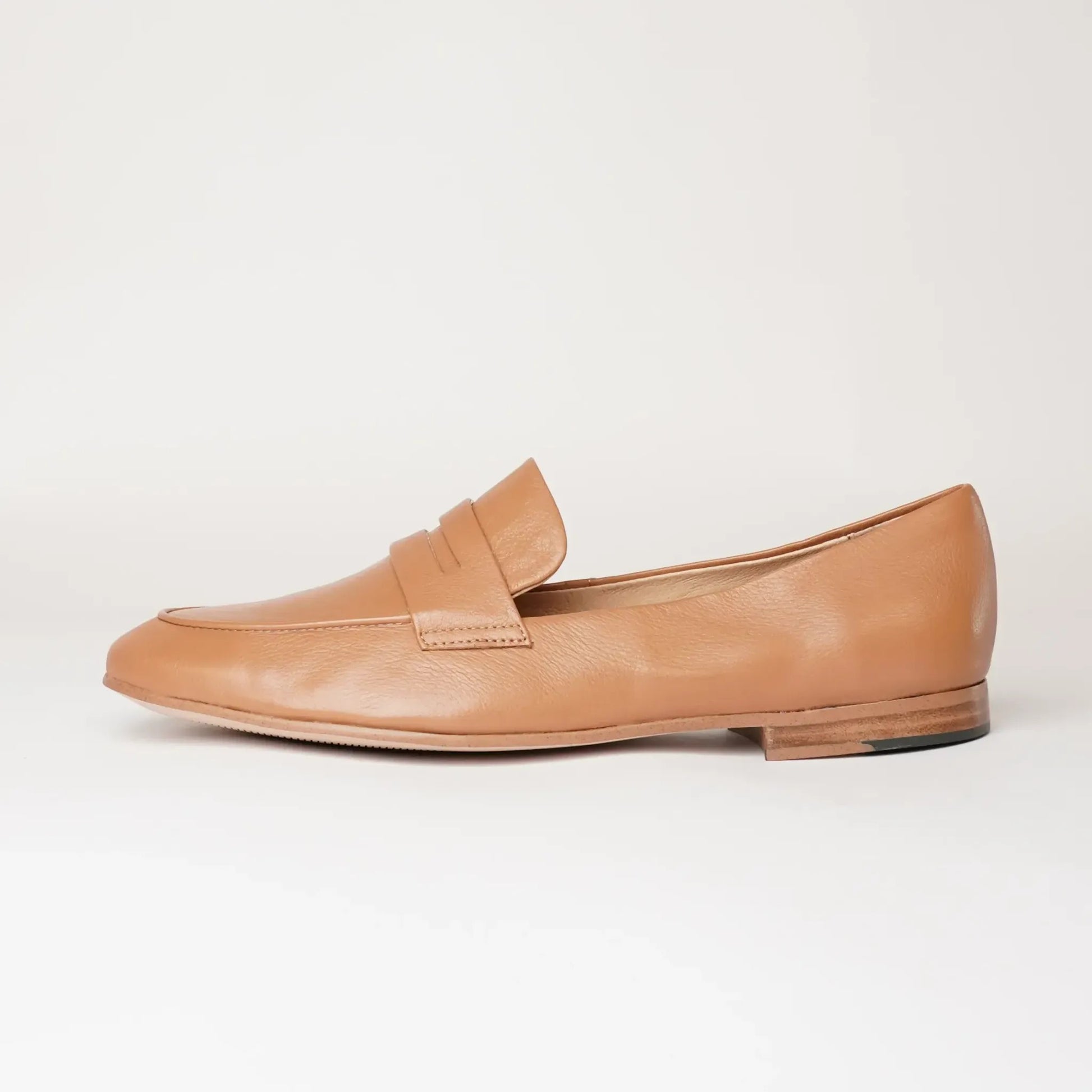 Ulani Dark Tan Leather Loafers, DJANGO & JULIETTE - Shouz