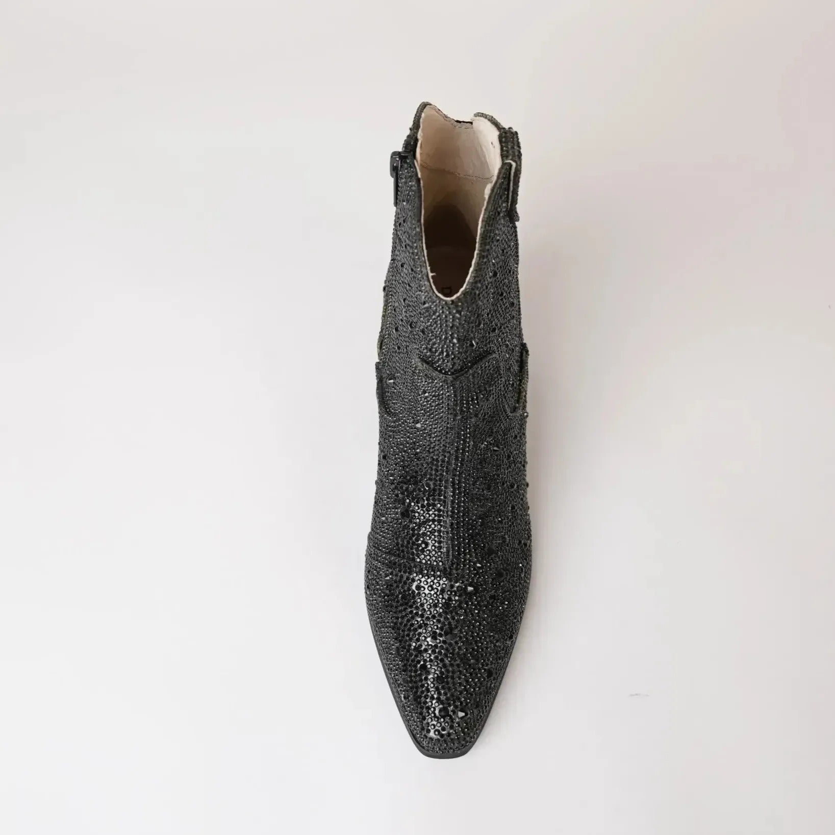 Wagon Black Jewels Leather Boots, DJANGO & JULIETTE - Shouz