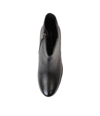 Nerrie Black Leather Wedge Boots, DJANGO & JULIETTE - Shouz