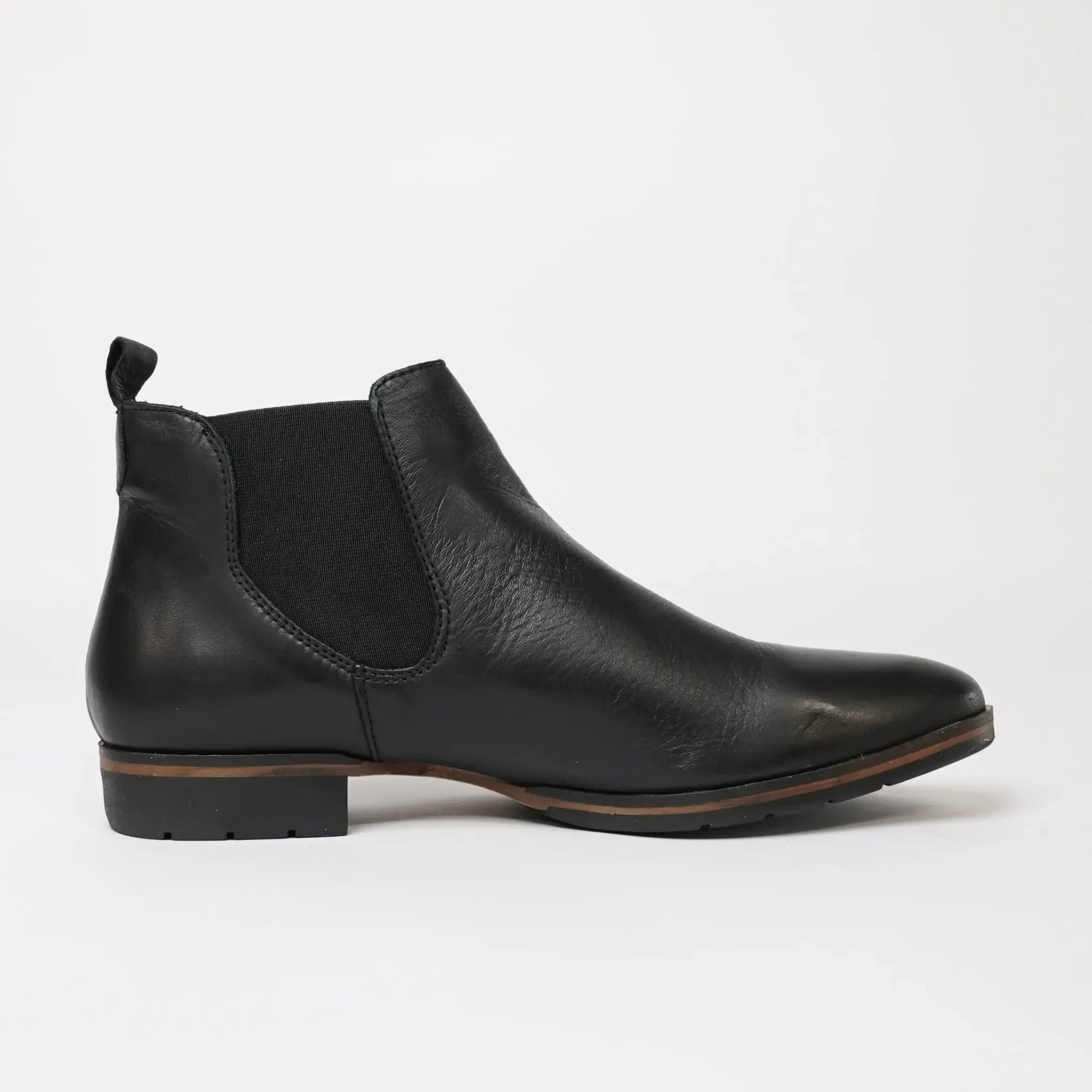 Gala Black Leather Ankle Boots, EOS FOOTWEAR - Shouz