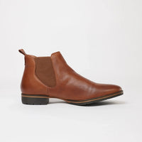 Gala Brandy Leather Ankle Boots