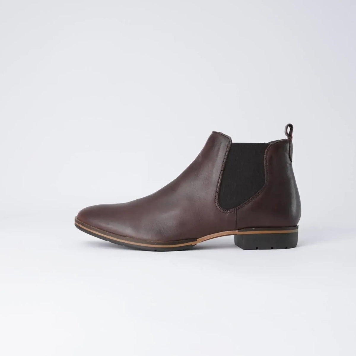 Gala Chestnut Leather Ankle Boots