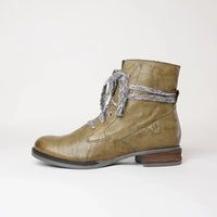 Sanja 18 Olive Leather Ankle Boots, JOSEF SEIBEL - Shouz