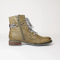 Sanja 18 Olive Leather Ankle Boots, JOSEF SEIBEL - Shouz