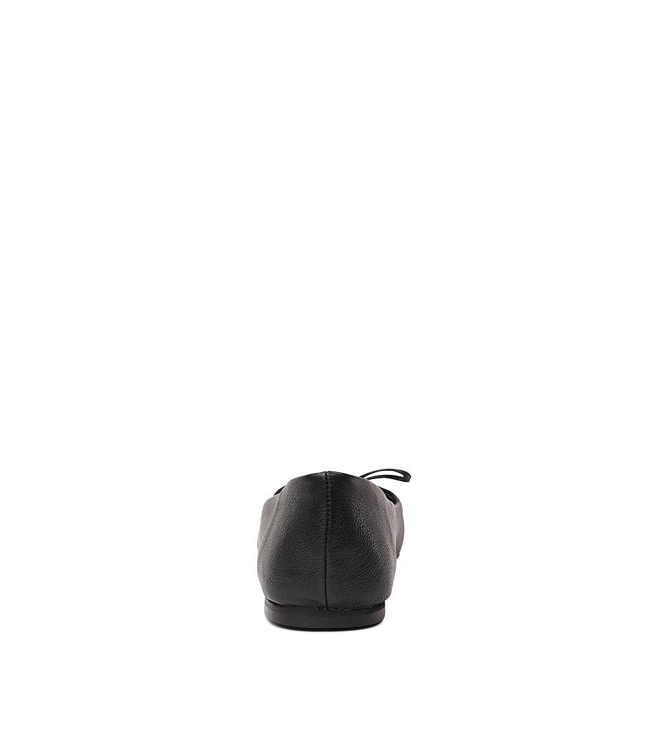 Ballerina Black Leather Ballet Flats, MOLLINI - Shouz