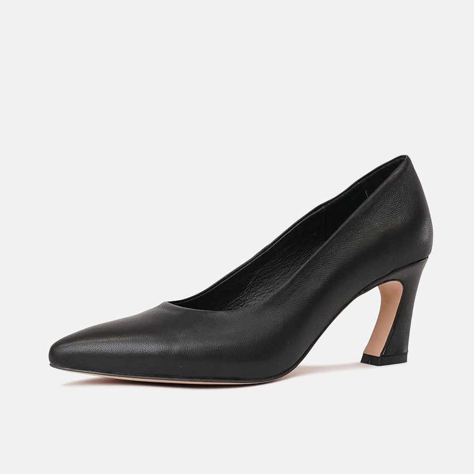 Charli Black Leather Heels, MOLLINI - Shouz
