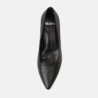 Charli Black Leather Heels, MOLLINI - Shouz