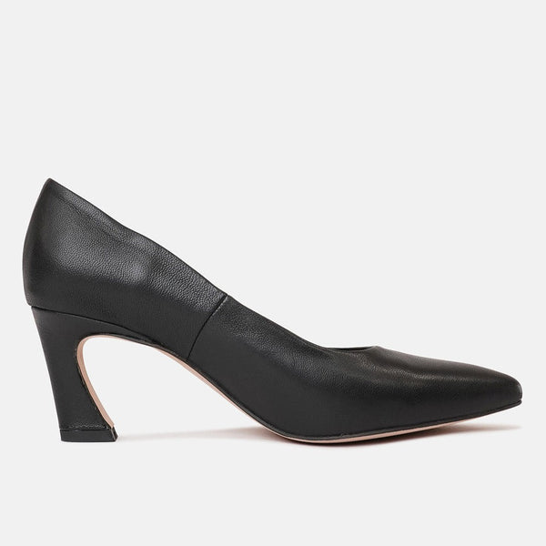Charli Black Leather Heels