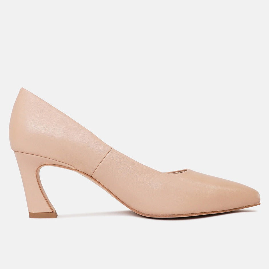 Charli Nude Leather Heels, MOLLINI - Shouz