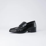 Jones Black Strip Leather Loafers, MOLLINI - Shouz