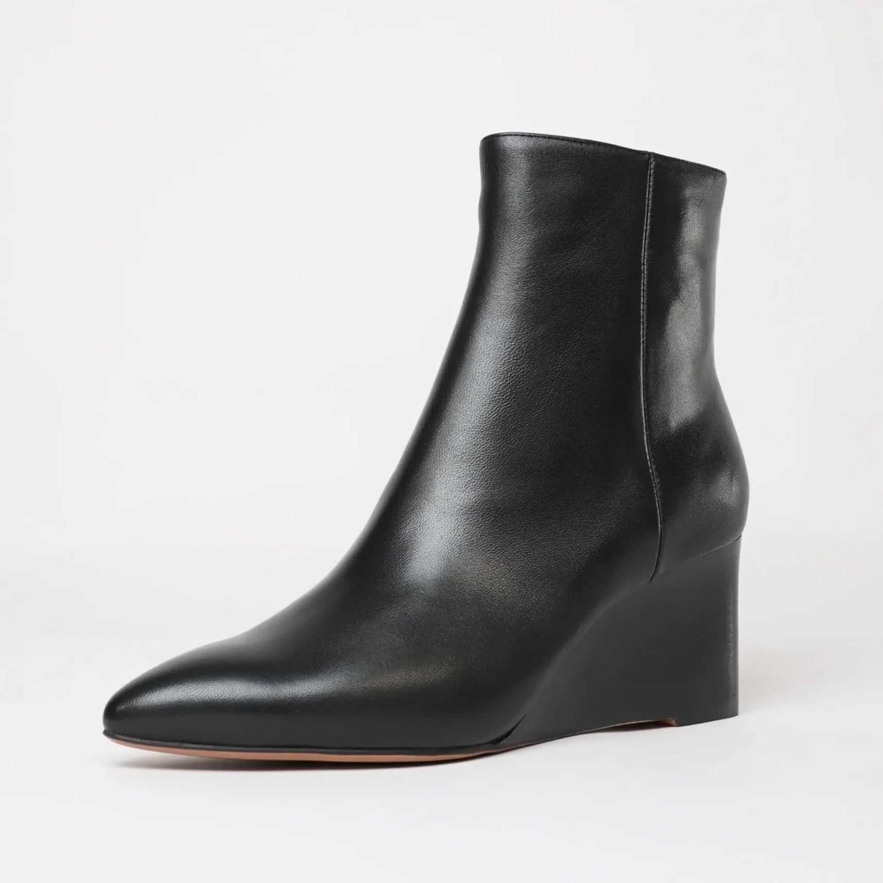 Mallo Black Leather Ankle Boots, MOLLINI - Shouz